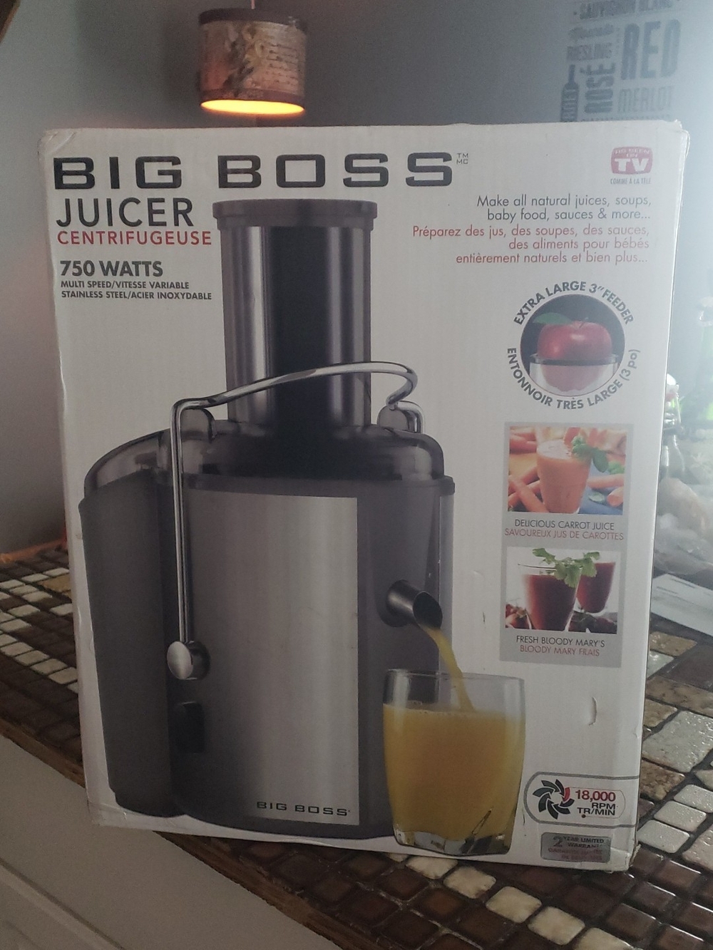 Big Boss Stainless Steel 750W Juicer - Silver